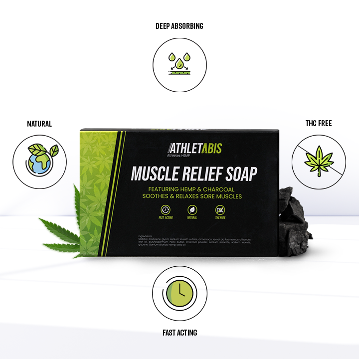 Hemp Charcoal Soap for Muscle Relief
